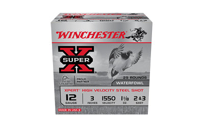 Winchester Ammunition, Super-X XPERT HV, 12 Gauge 3", #2 Shot, 1 1/8 oz, Steel Shot  (250 Round Case)