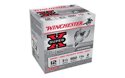 Winchester Ammunition, XPERT HV STEEL WTFWL, 12 Gauge 3.5", 1 3/8 oz, #2, Steel Shot  (250 Round Case)