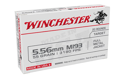 Winchester Ammunition, M193, 5.56NATO, 55 Grain | FMJ |  (1000 Round Case)