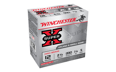 Winchester Ammunition, Super-X Upland, 12 Gauge 2.75", #5 Shot, 1 1/4 oz, Shotshell  (250 Round Case)