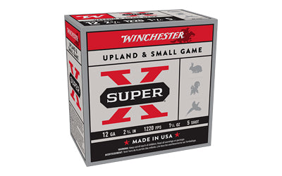 Winchester Ammunition, SUPER-X, HIGH BRASS, 12 Gauge 2.75", #5, 1 1/4 oz, Lead Shot  (250 Round Case)