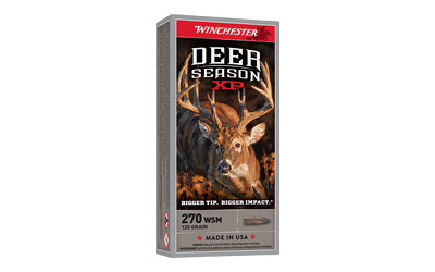 Winchester Ammunition, Deer Season, 270 Winchester Short Magnum, 130 Grain, Extreme Point Polymer Tip  (200 Round Case)