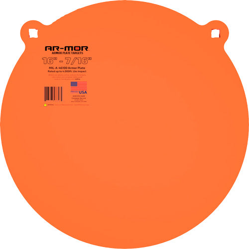 Ar-mor 16" Mil41600 Steel Gong - 7/16" Thick Steel Orange Round