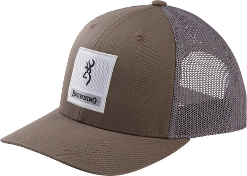 Browning Cap Prowler Mesh Snap - Back Sq Bckmk Patch Pewtr Osfm