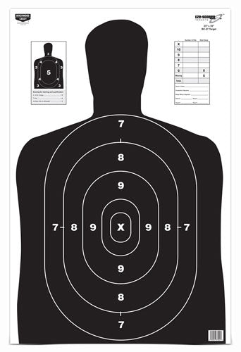 B/c Target Eze-scorer 23"x35" - Bc27 Silhouette 5 Targets