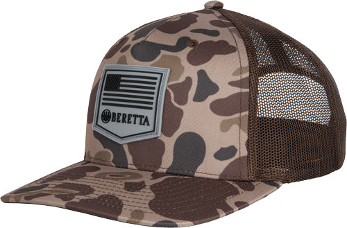 Beretta Cap Pm Trucker R 112 - Rubber Patch Brown Duck Camo