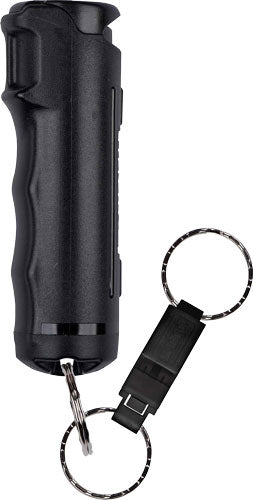 Sabre Pepper Gel Spray W/quick - Release Whistle Flip Top Black