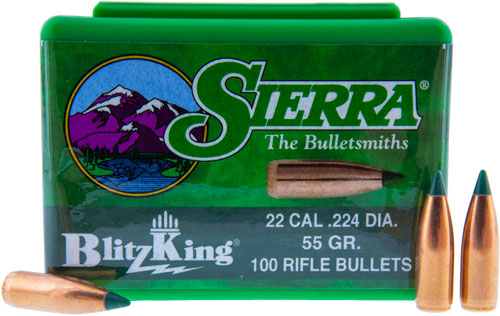 Sierra Bullets .22 Cal .224 - 55gr Blitzking 100ct