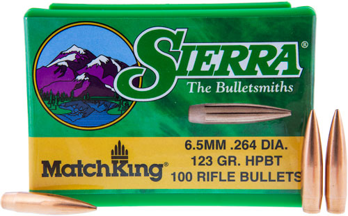 Sierra Bullets 6.5mm .264 - 123gr Hp-bt Match 100ct