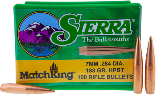 Sierra Bullets 7mm .284 - 183gr Hp-bt Match 100ct