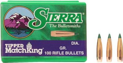 Sierra Bullets .22cal .224 - 77gr Hp-bt Match Tmk 100ct