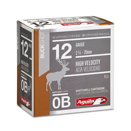 Aguila Ammunition 12ga Buckshot 2.75 inch Shotgun Shells - 0Buck | 1275 fps | (250 Round Case)