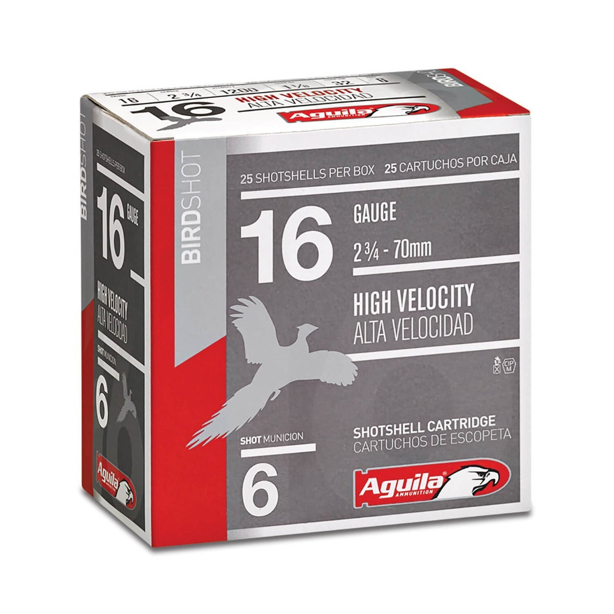 Aguila Ammunition 16ga Birdshot 2.75 inch Shotgun Shells - #6 Shot | 1-1/8oz | 1240 fps | (250 Round Case)