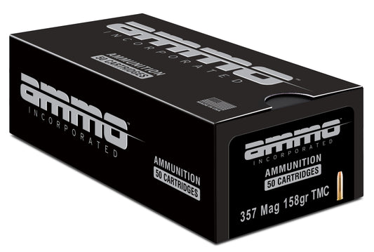 Ammo Incorporated Signature, .357 Magnum, Handgun Ammunition, 158 Grain | Total Metal Coating, TMC | 50 Rounds per Box