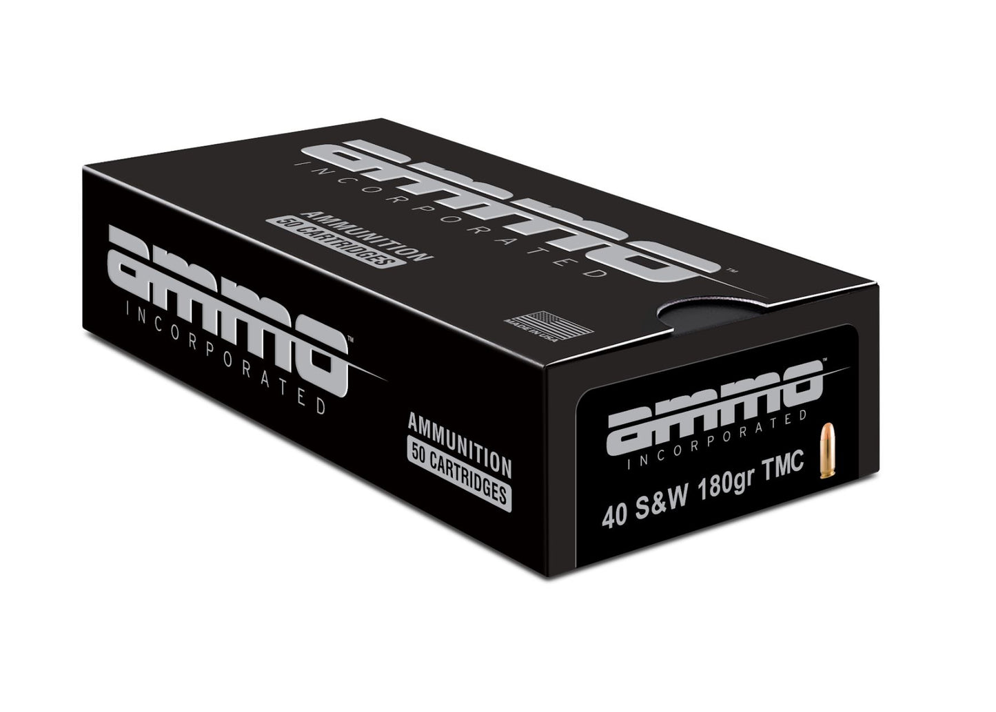 Ammo Inc. Signature .40 S&W Handgun Ammo - 180 Grain | Total Metal Coating, TMC | 50 Rounds per Box