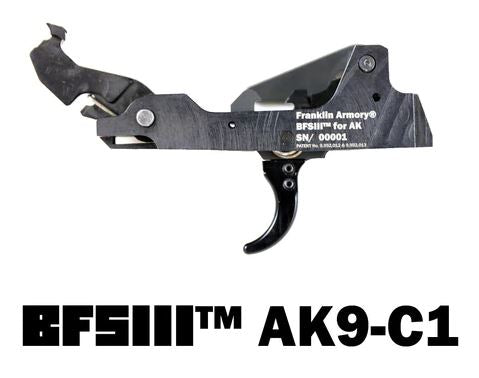 Franklin Armory BFSIII AK9-C1 Binary Firing System III Trigger - For 9mm AK firearms | Curved Trigger