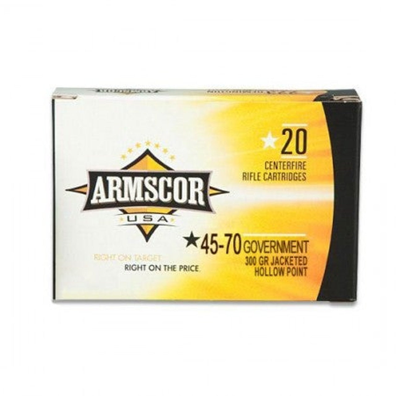 Armscor 45-70 Government Rifle Ammo - 300 Grain | Jacketed Hollow Point | (20 Round Box)