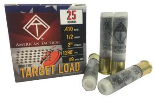 ATI .410ga 2.5" Target Load Shotgun Shells - #9 | 1/2 oz. | 1280 fps | 1 Case (250 Rounds (10 Boxes))