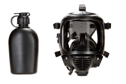 MIRA Safety CM-6M Tactical Gas Mask - Includes Pre-installed Hydration System & Canteen | Full-Face Respirator for CBRN Defense