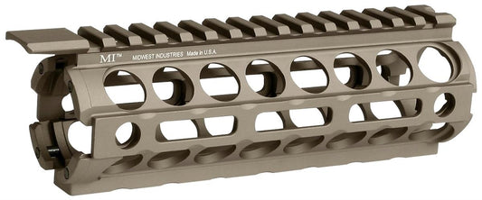 Midwest Industries AR15 Two Piece Drop-In Aluminum Handguard - FDE | Carbine Length | M-LOK