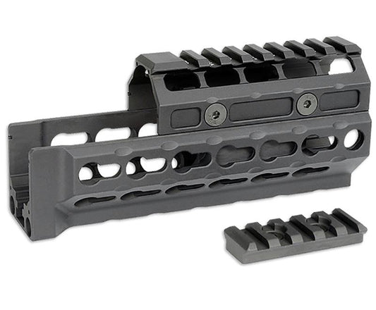 Midwest Industries Gen2 Universal AK Handguard - Black | Standard Length | Railed Topcover | KeyMod