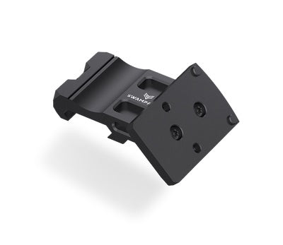 Swamp Fox Rebel Offset Mount - Black | RMR Footprint | 45° Offset | Fits 1913 Picatinny Rail