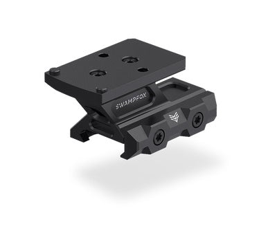 Swamp Fox Rebel Riser Mount - Black | RMR Footprint | Adjustable Height | Fits 1913 Picatinny Rail