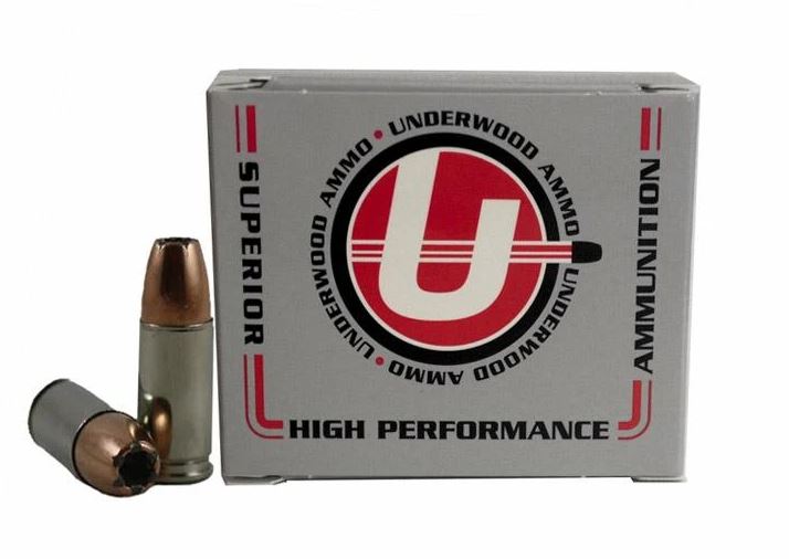 Underwood Ammo 9mm Luger Handgun Ammo - 124 Grain | +P+ | Bonded Jacketed Hollow Point | 20rd Box