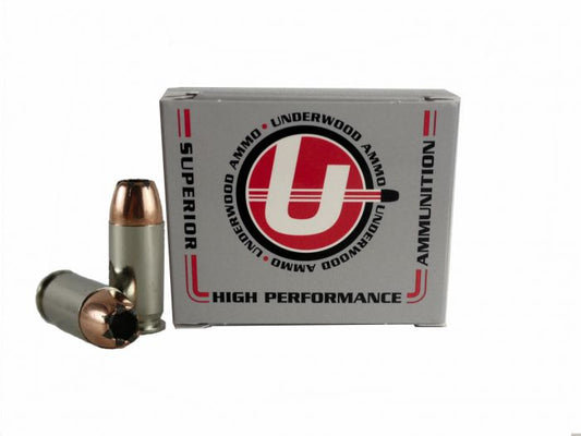 Underwood Ammo .45 ACP Handgun Ammo - 185 Grain | +P | Bonded Jacketed Hollow Point (20 Round Box)