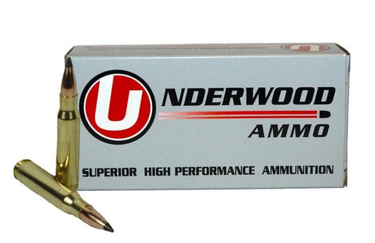 Underwood Ammo .308 Winchester Match Grade Rifle Ammo - 110 Grain | Nosler Varmageddon | 20rd Box