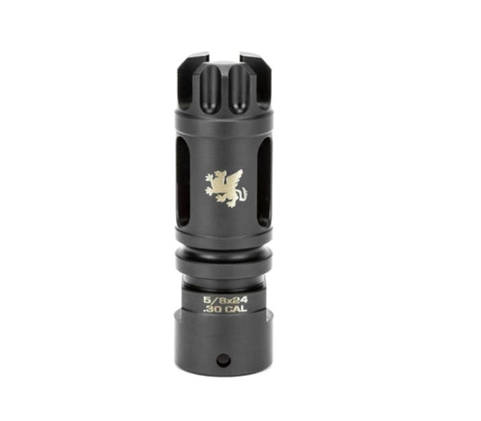 Griffin Armament Gate-LOK Flash Compensator - Black | .30 cal