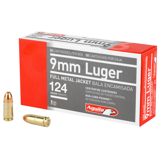 Aguila, 9mm, 124 Grain | FMJ |  (50 Round Box)