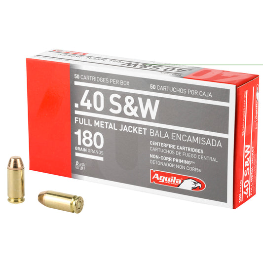 Aguila, 40 S&W, 180 Grain | FMJ |  (50 Round Box)