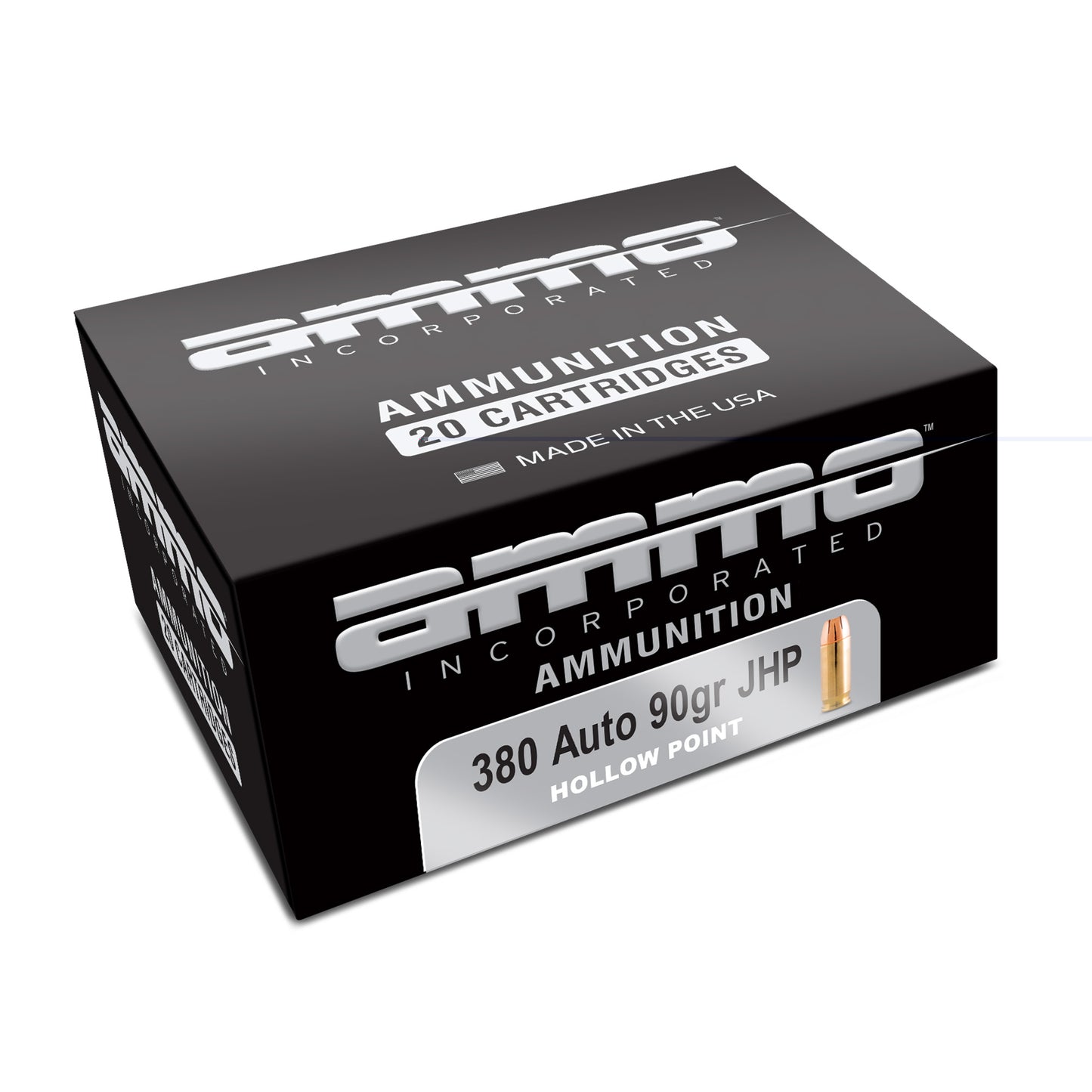 Ammo Inc 380 Automatic Colt Pistol, 90Gr Extreme Terminal Performance, Jacketed Hollow Point (20 Round Box)