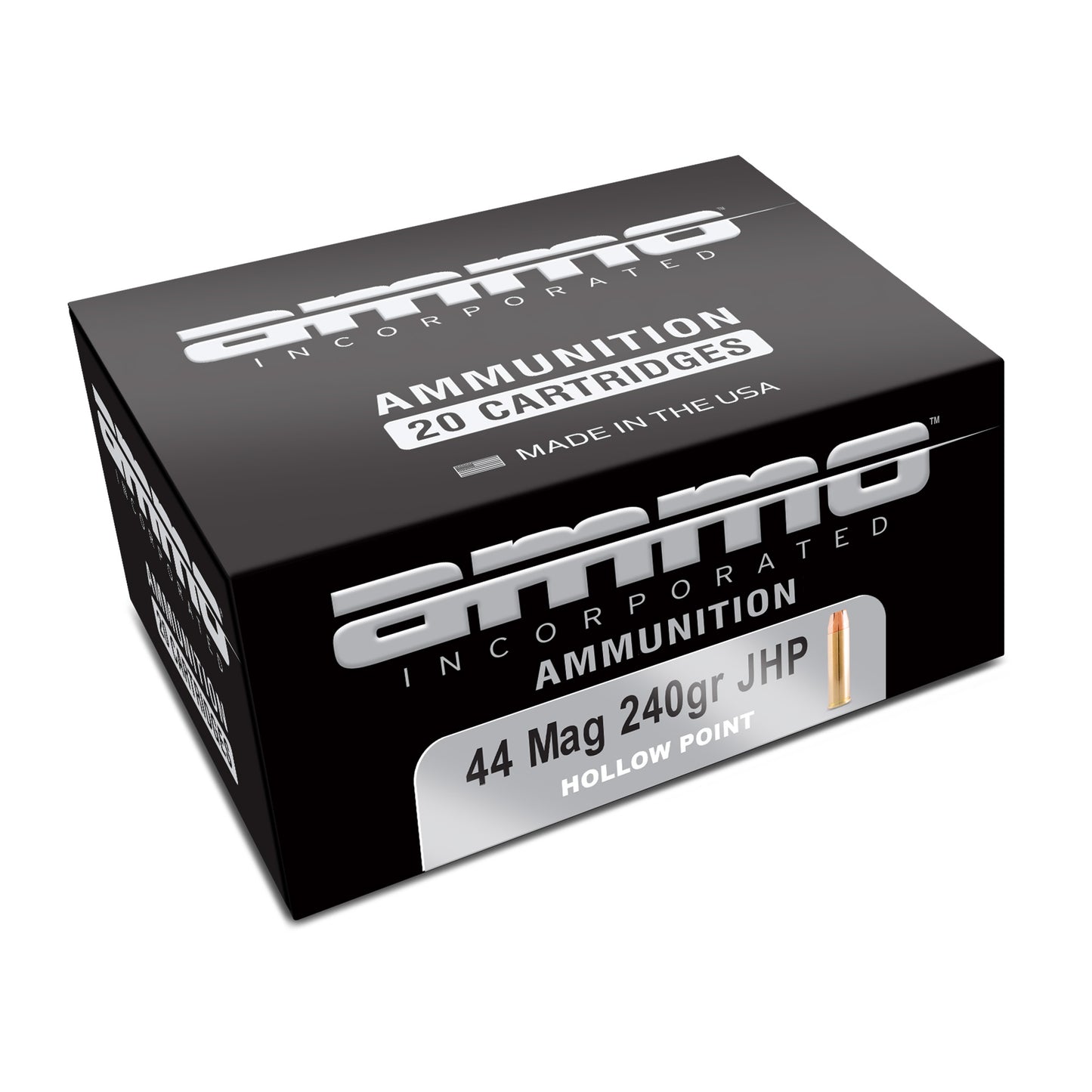 Ammo Inc, 44 Mag 240Gr, Extreme Terminal Performance, Jacketed Hollow Point, (20 Round Box)