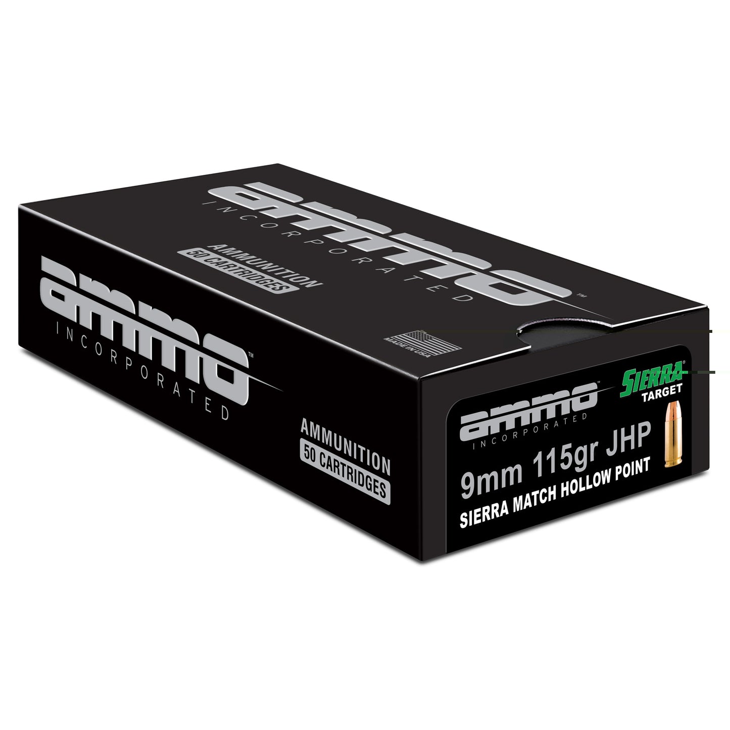 Ammo Inc, Signature, 9MM, 115 Grain Sierra Match | JHP |  (50 Round Box)