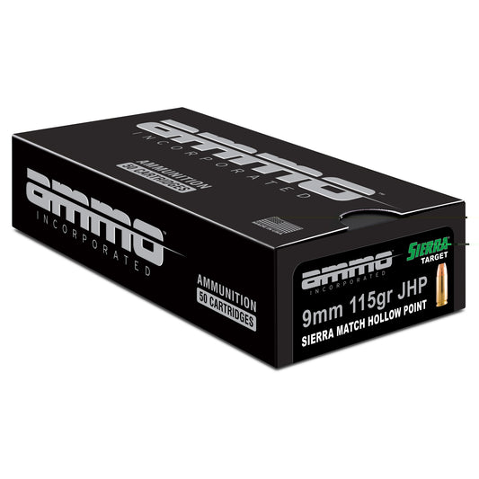 Ammo Inc, Signature, 9MM, 115 Grain Sierra Match | JHP |  (50 Round Box)