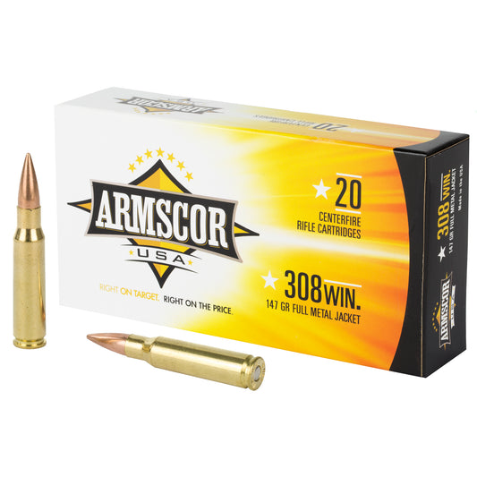 Armscor 308 Winchester 147Gr Full Metal Jacket FMJ (20 Round Box)