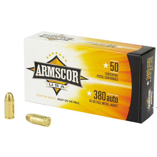 Armscor 380ACP (Automatic Colt Pistol) 95Gr FMJ (50 Round Box)