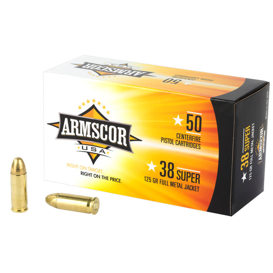 Armscor, .38 Super, 125 Grain | FMJ |  (50 Round Box)