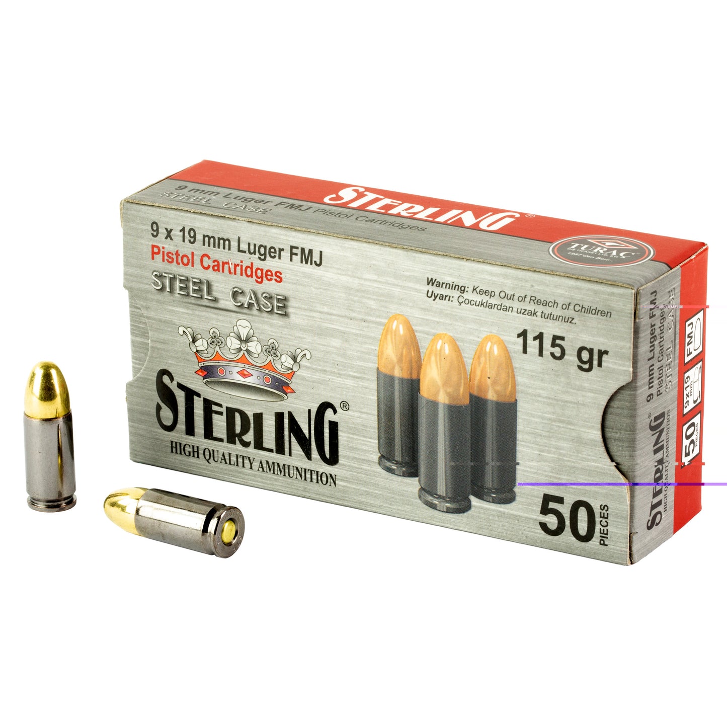 Cent Arms Ster 9mm 115gr Fmj 50/1500