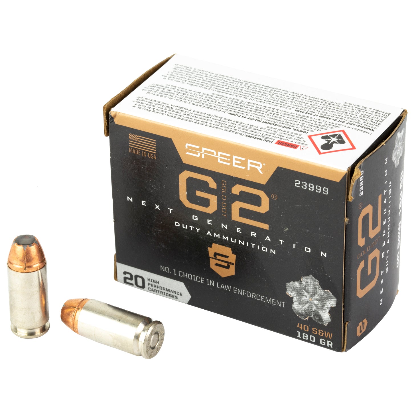 Spr Gold Dot G2 40s&w 180gr 20/200