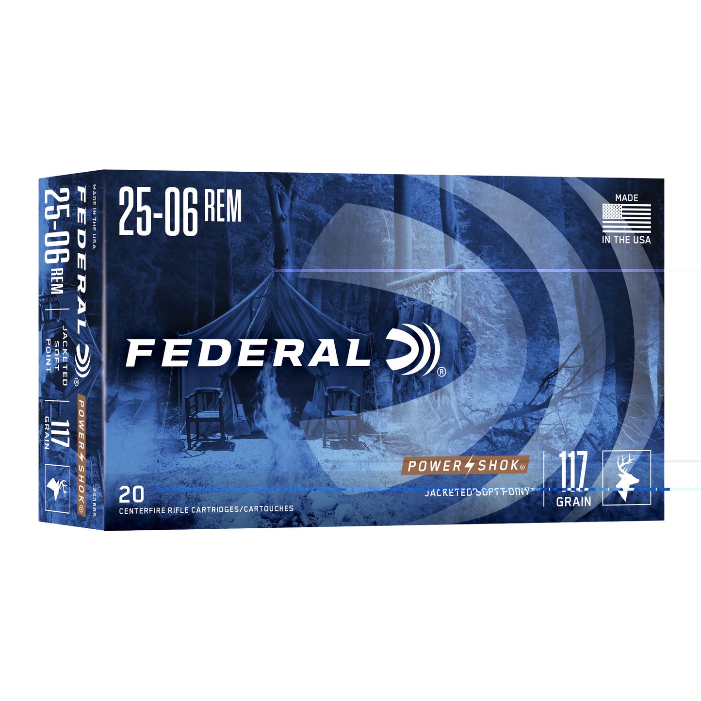 Federal, PowerShok, 25-06REM, 117 Grain, Sierra | JSP |  (20 Round Box)