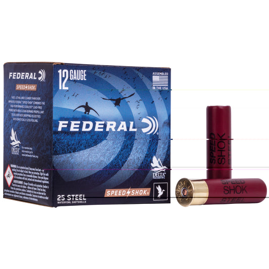 Federal, Speed-Shok, 12 Gauge 3.5", #2, 1 1/2oz, Steel Shot  (25 Round Box)