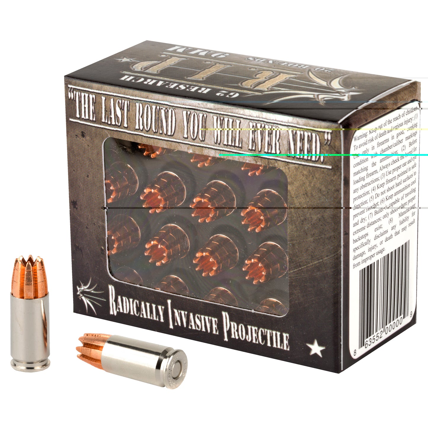 G2 Research, Radical Invasive Projectile, RIP, 9mm, 92 Grain (20 Round Box)