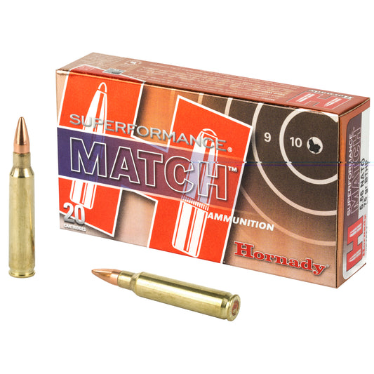 Hornady, Superformance, 5.56NATO, 75 Grain, Boat Tail Hollow Point, Match  (20 Round Box)