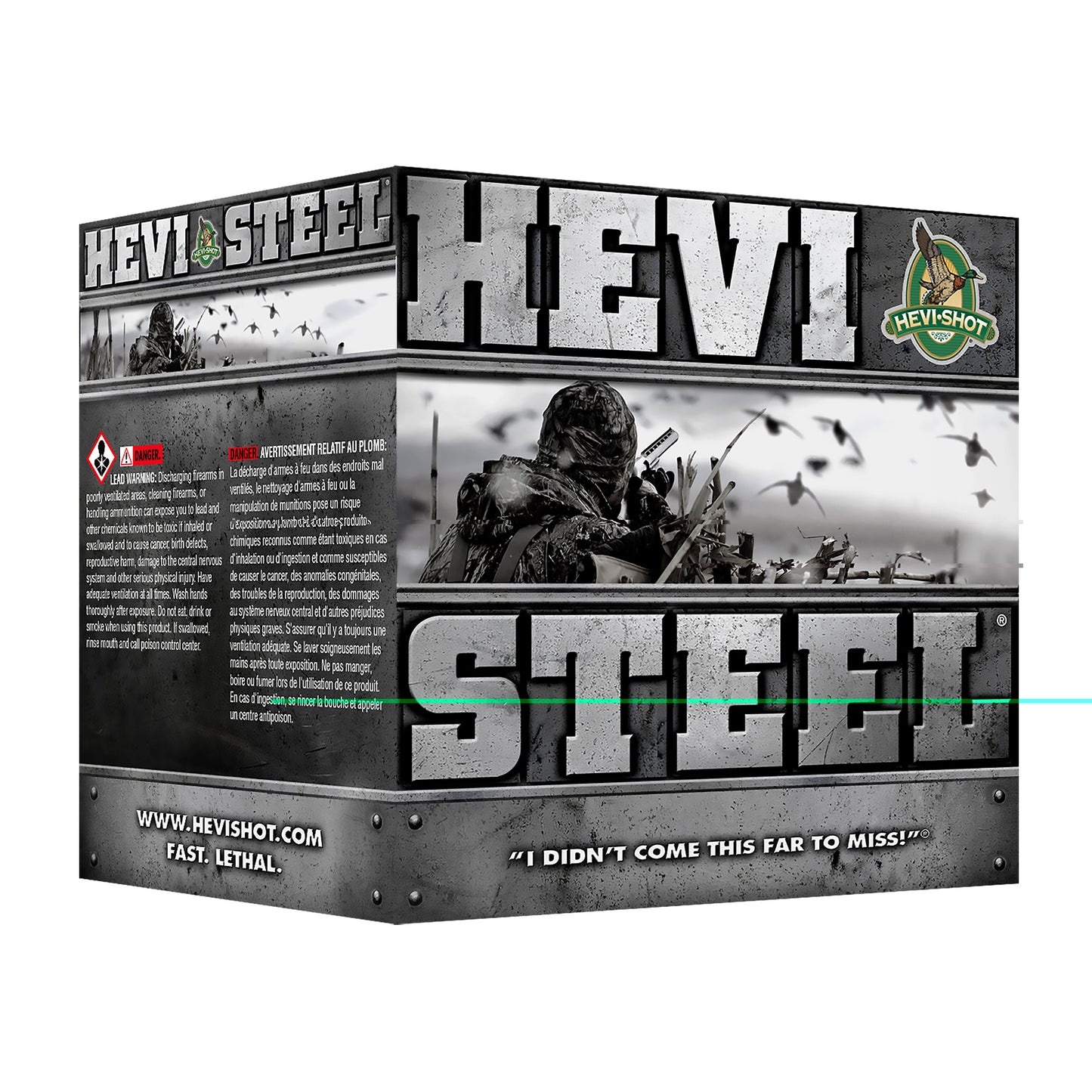 HEVI-Shot, HEVI-Steel, 12 Gauge 3", Max Dram, 1 1/4 oz, #4 Shot Size  (25 Round Box)