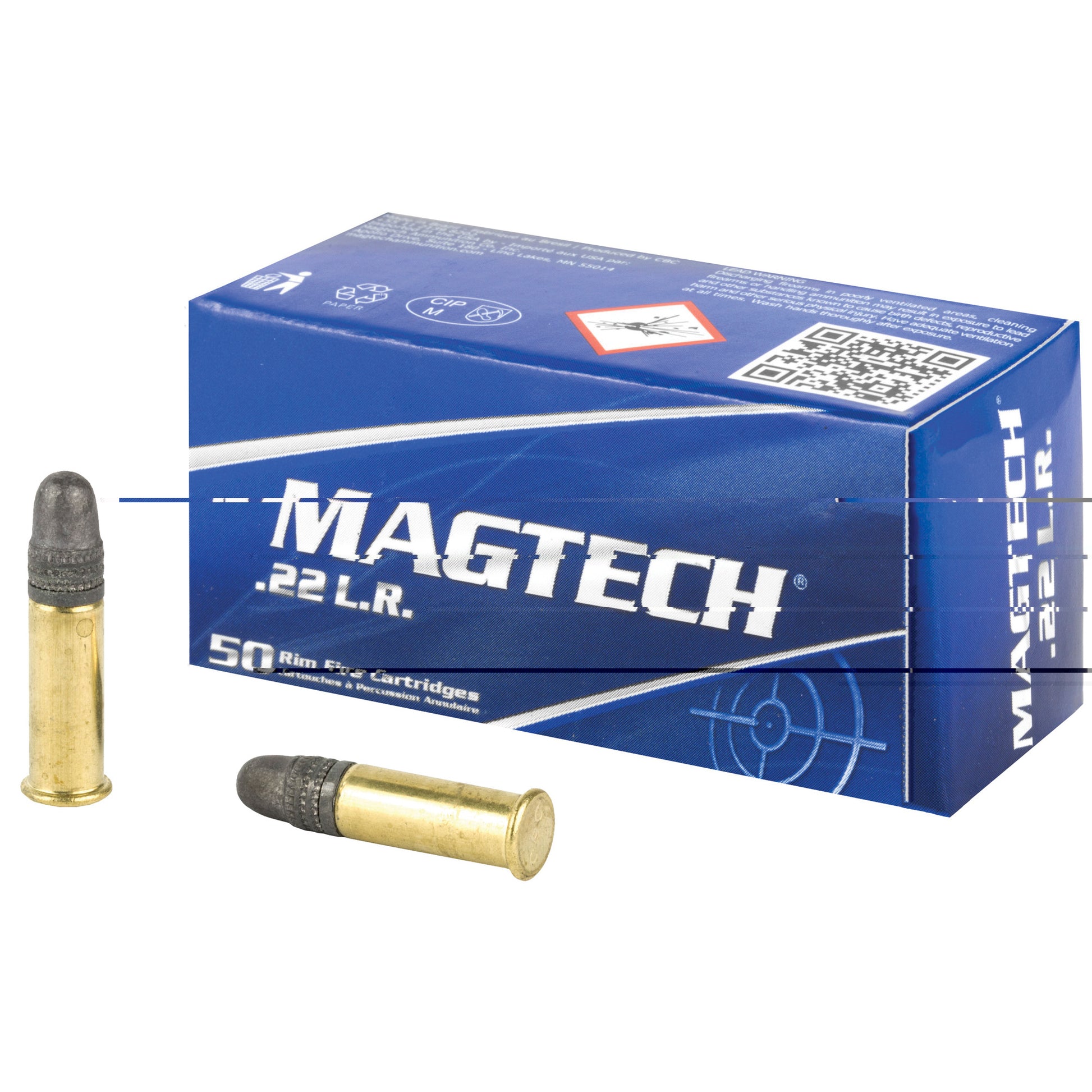 Magtech, Rimfire, 22 LR, 40Gr, Lead Round Nose, 50 Rounds Per Box