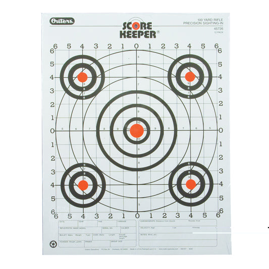 Champion 100yd Rfl Sight-in Trgt 12p