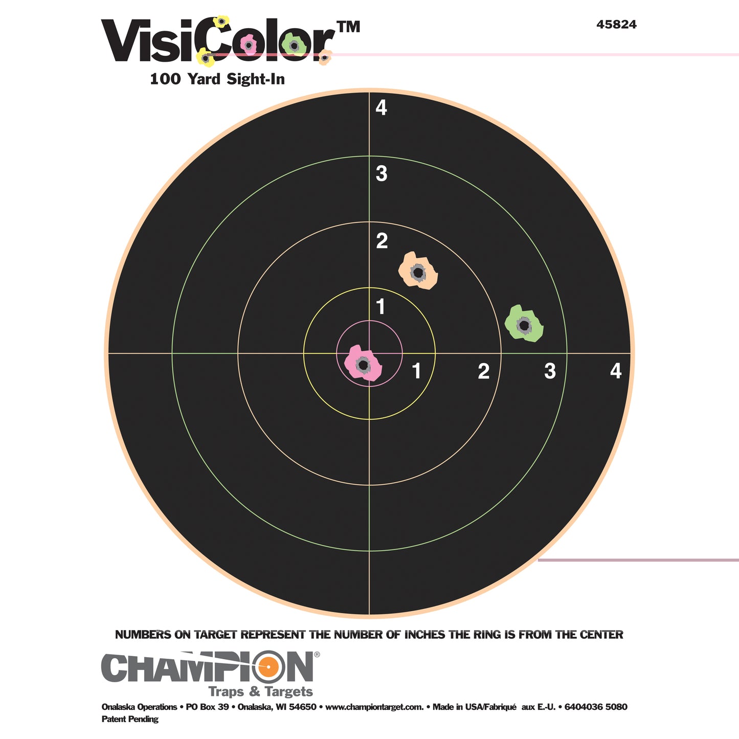 Champion Visicolor 8" Bullseye 10pk